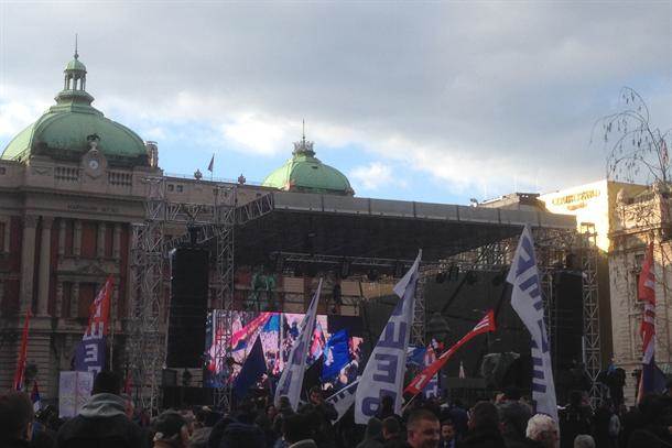  Miting SRS u Beogradu i zbog presude Karadžiću 