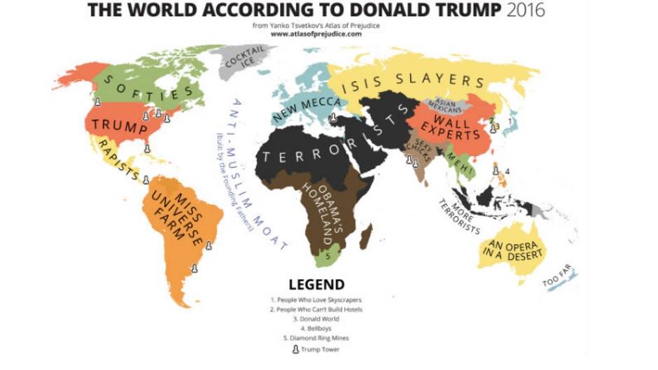  SJAJNO: Mapa svijeta po Donaldu Trampu (FOTO) 