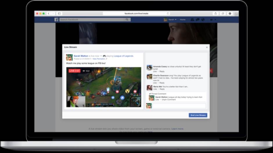  Facebook - od sada emitovanje igara uživo za sve 