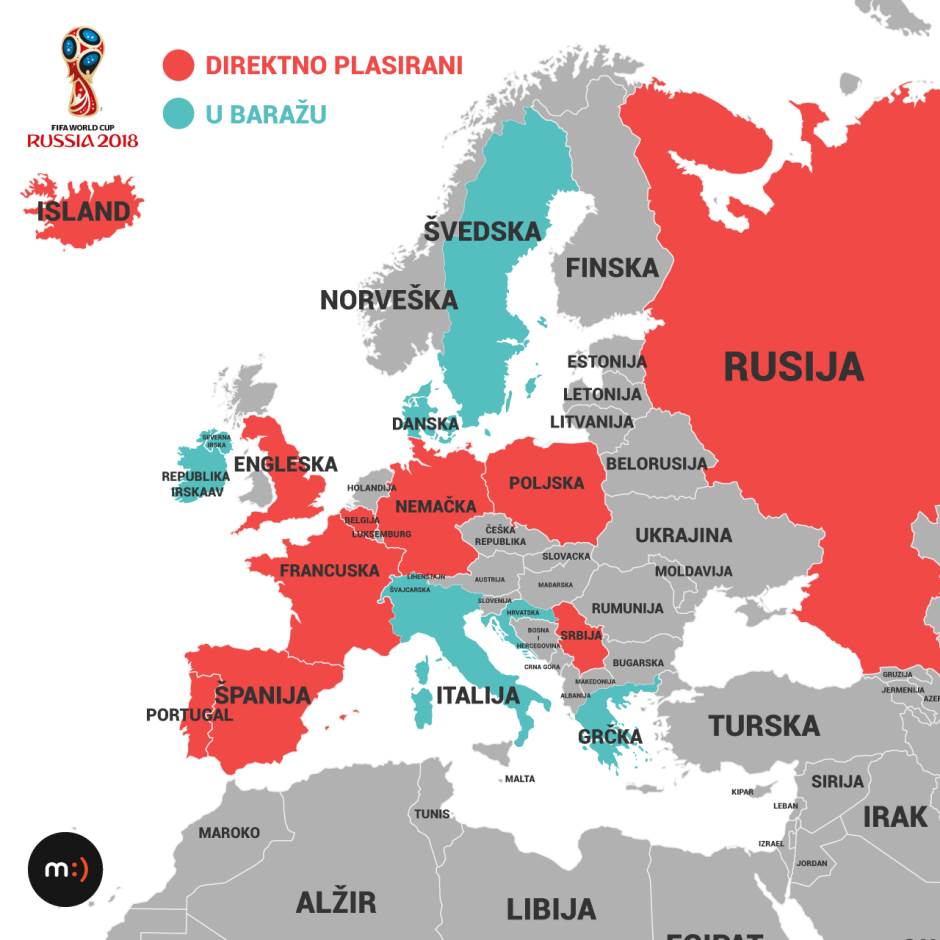  Fudbalska mapa Evrope - ovako stoje stvari 