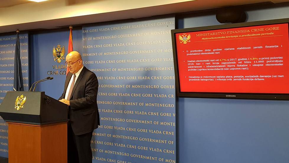  Ministar finansija Darko Radunović, Predloženi Budžet za 2019. godinu iznosi 2,384 milijardi eura  