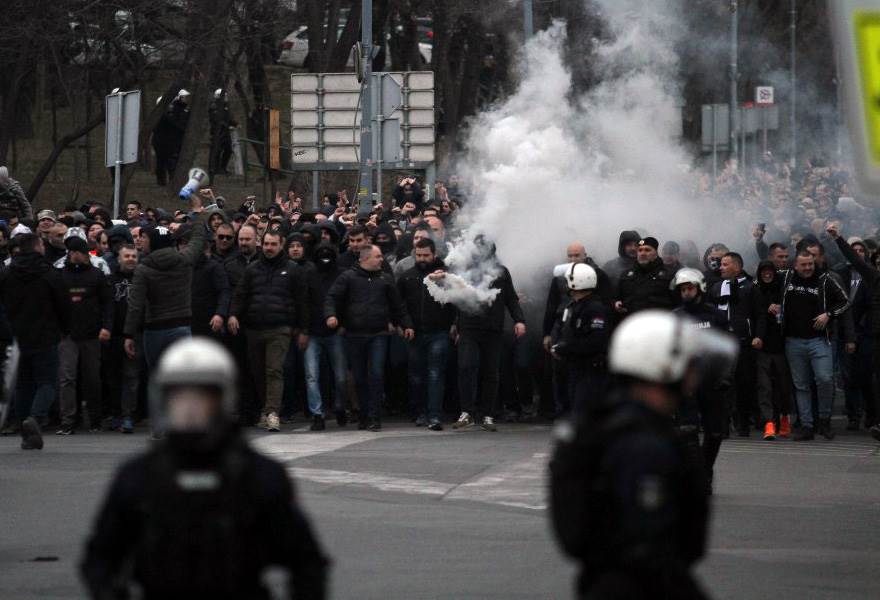  Tuča prije vječitog derbija Partizan-Crvena zvezda 