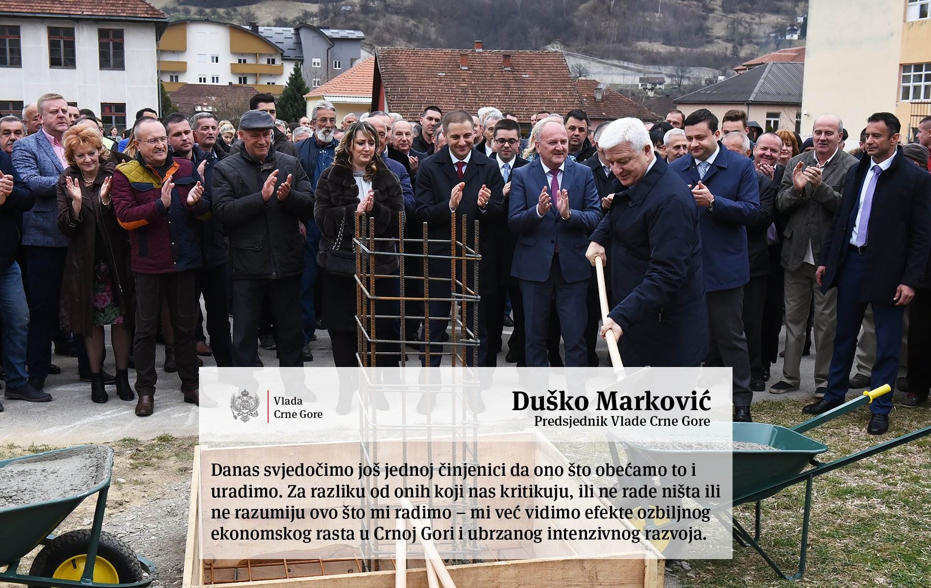  Bijelo Polje – premijer Duško Marković položio kamen-temeljac nove zgrade škole 
