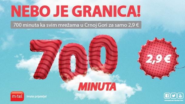  700 minuta ka svim mrežama u CG za samo 2,9 eura 