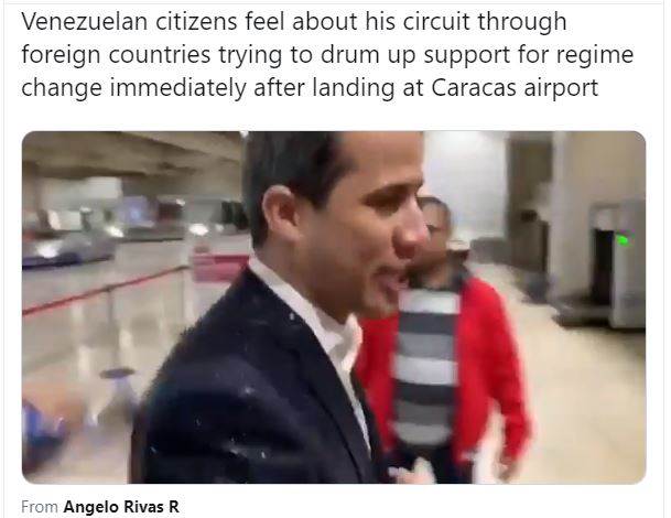  Samoproglašenog predsjednika Venecuele polivali vodom na aerodromu! 