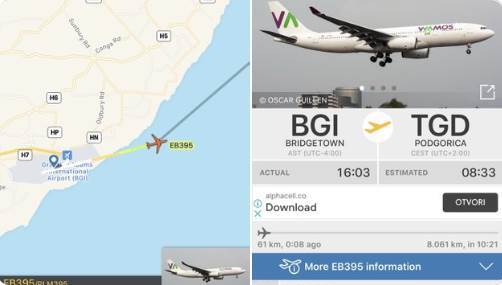  Stigao avion sa Barbadosa sa 143 crnogorska pomorca 