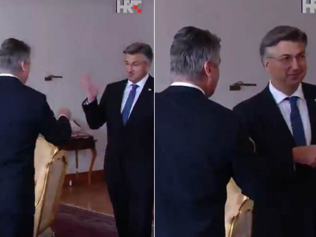  Hrvatski premijer BEŽI od rukovanja sa predsednikom: Neeeeeeeee! (VIDEO) 