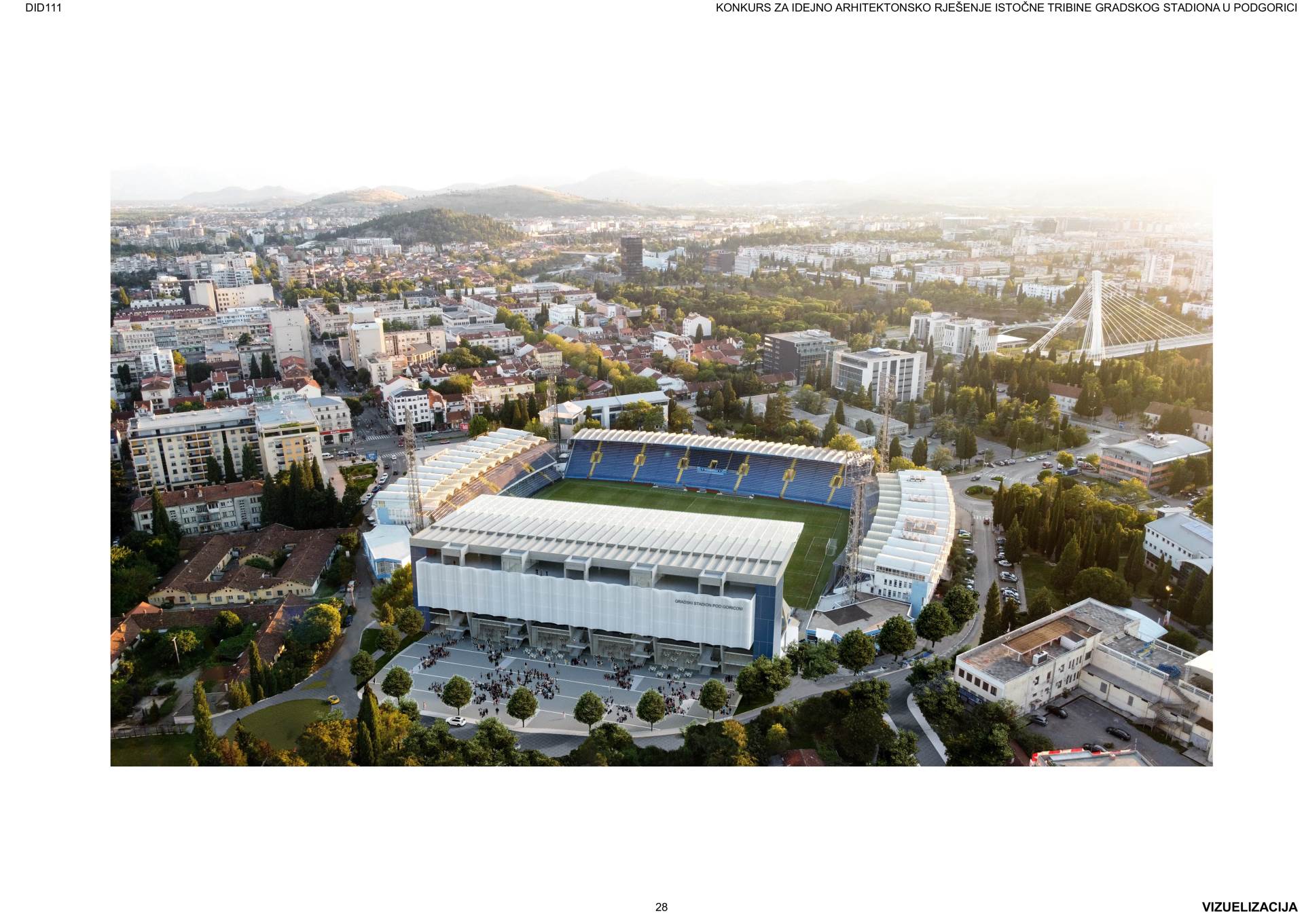  Završen konkurs za idejno rješenje istočne tribine Gradskog stadiona u Podgorici 