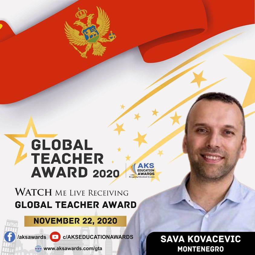  PODGORIČKI NASTAVNIK MEĐU NAJBOLJIMA NA SVIJETU! 