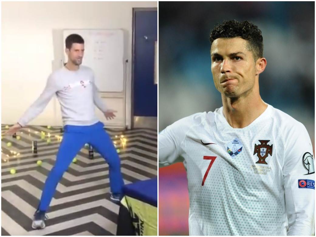  RONALDA NASMEJALA NOVAKOVA IMITACIJA: Ne ljuti se kao Federer ili Nadal! 