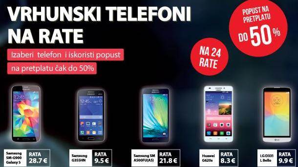  Vrhunski telefoni na rate 