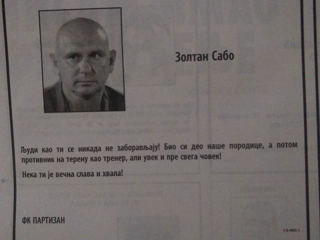  PARTIZAN SE EMOTIVNO OPROSTIO OD ZOLTANA: "Ljudi kao ti se nikada ne zaboravljaju" 