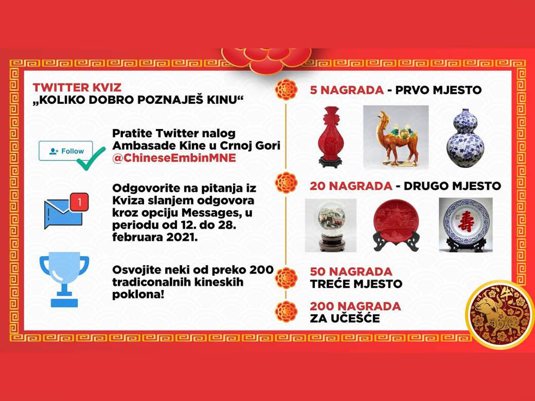 POČELA JE GODINA BIVOLA PO KINESKOM HOROSKOPU: Twitter kviz i preko 200 poklona povodom Lunarne Nove 