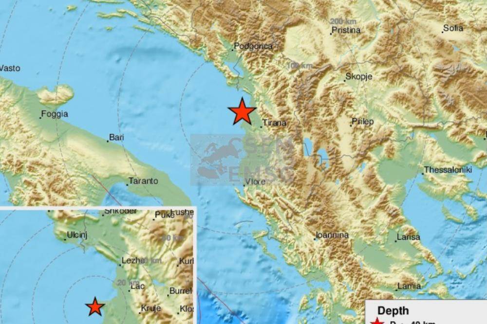  DVA ZEMLJOTRESA U ALBANIJI Epicentri oba potresa nedaleko od Drača, stanovnici uznemireni! 