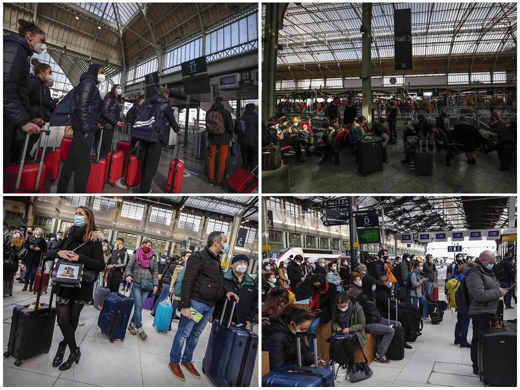  TOTALNI HAOS U PARIZU: Građani beže iz grada, masovno odlaze uoči nove blokade! FOTO 