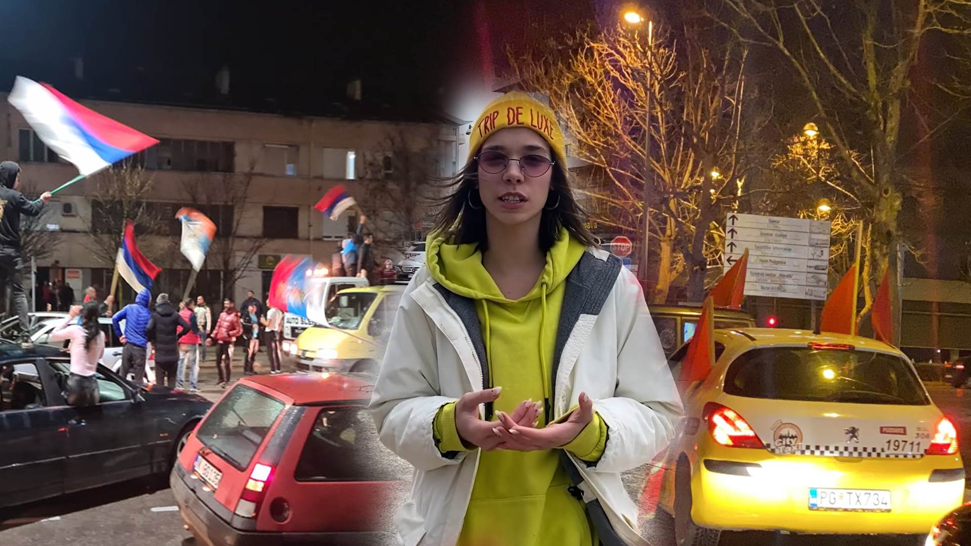  auto proslave u crnoj gori zastave incidenti  