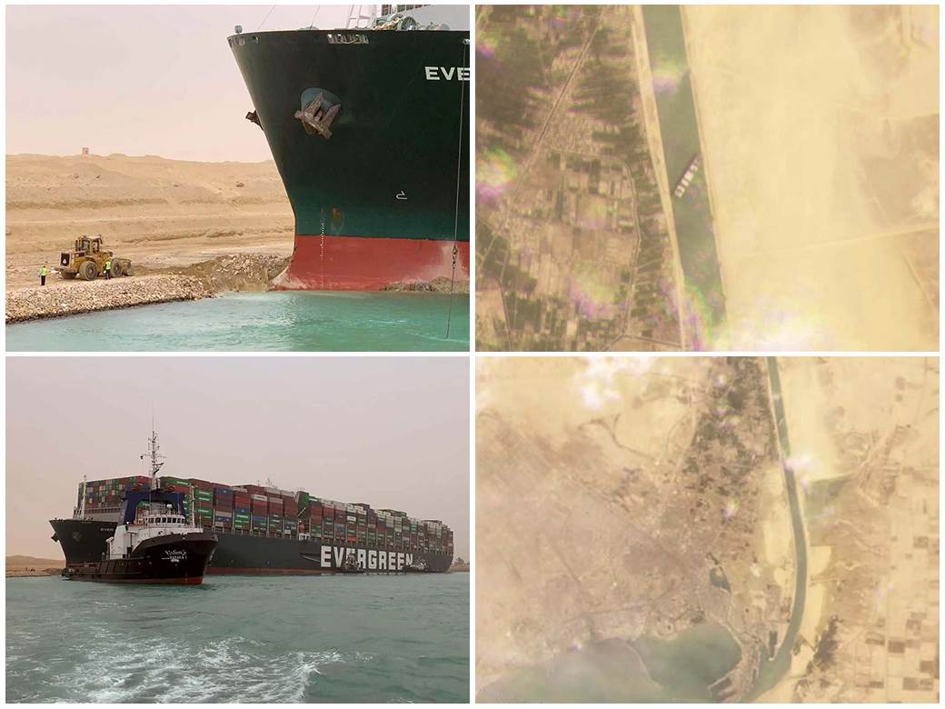  KRKLJANAC NA SUECKOM KANALU dNasukao se teretni brod ug 400 metara i blokirao prolaz 