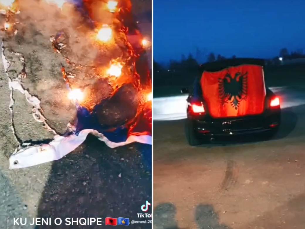  ALBANCI USRED SRBIJE ZAPALILI TROBOJKU PA RAZVILI SVOJU ZASTAVU! Gore društvene mreže! (VIDEO) 