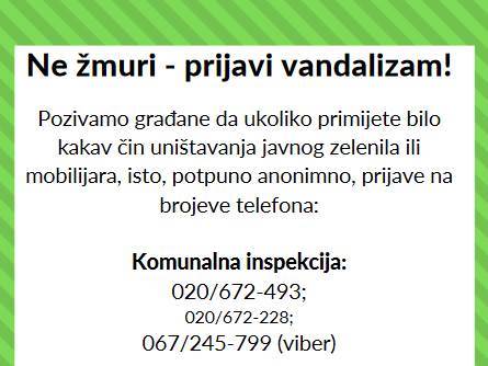  ne zmuri prijavi vandalizam 