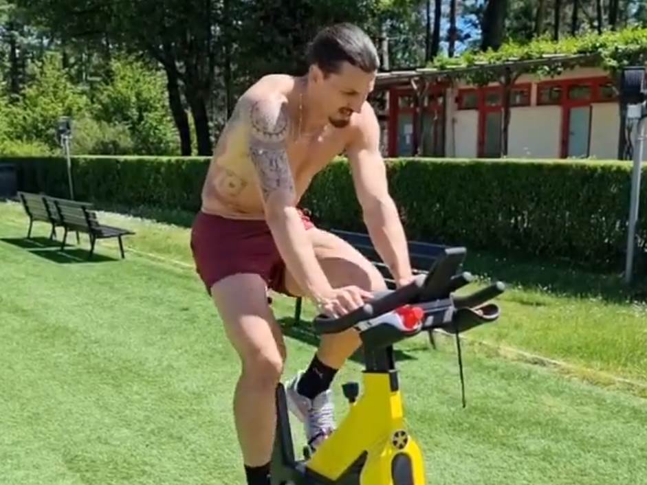  zlatan ibrahimovic trening fudbal milan 