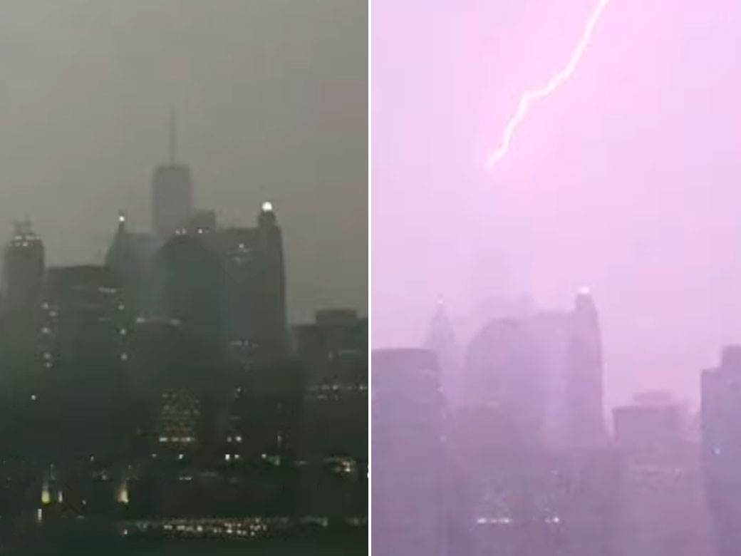  oluja u njujorku svjetski trgovinski centar udar groma 