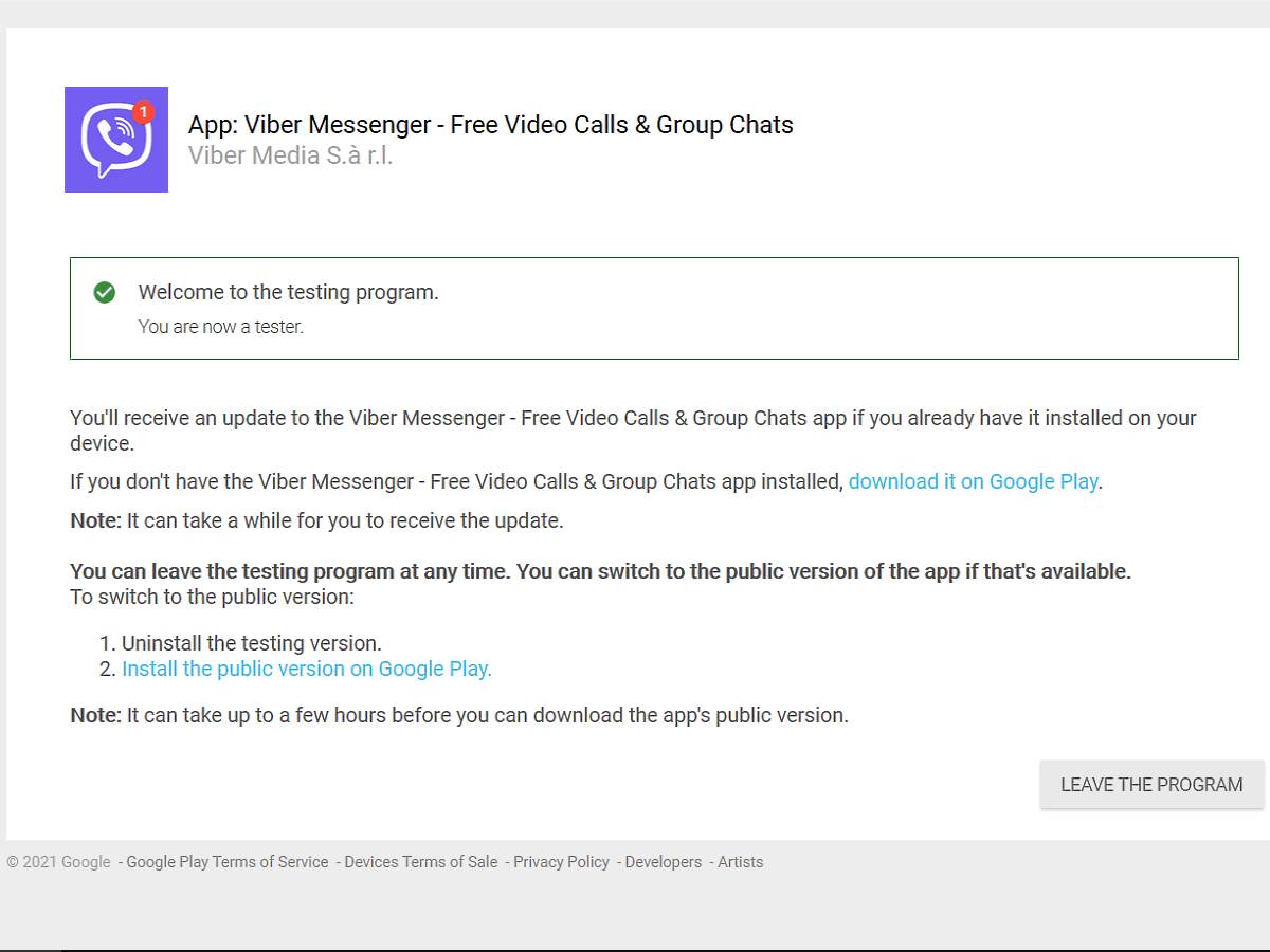  viber beta aplikacija 