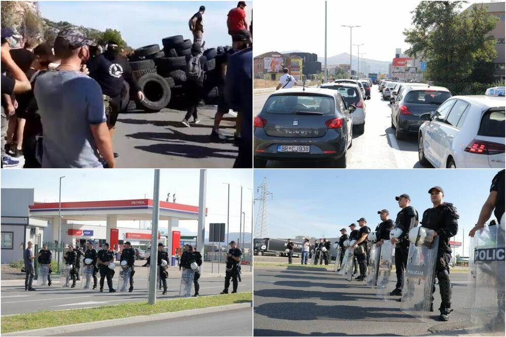  blokada na izlazu iz podgorice 