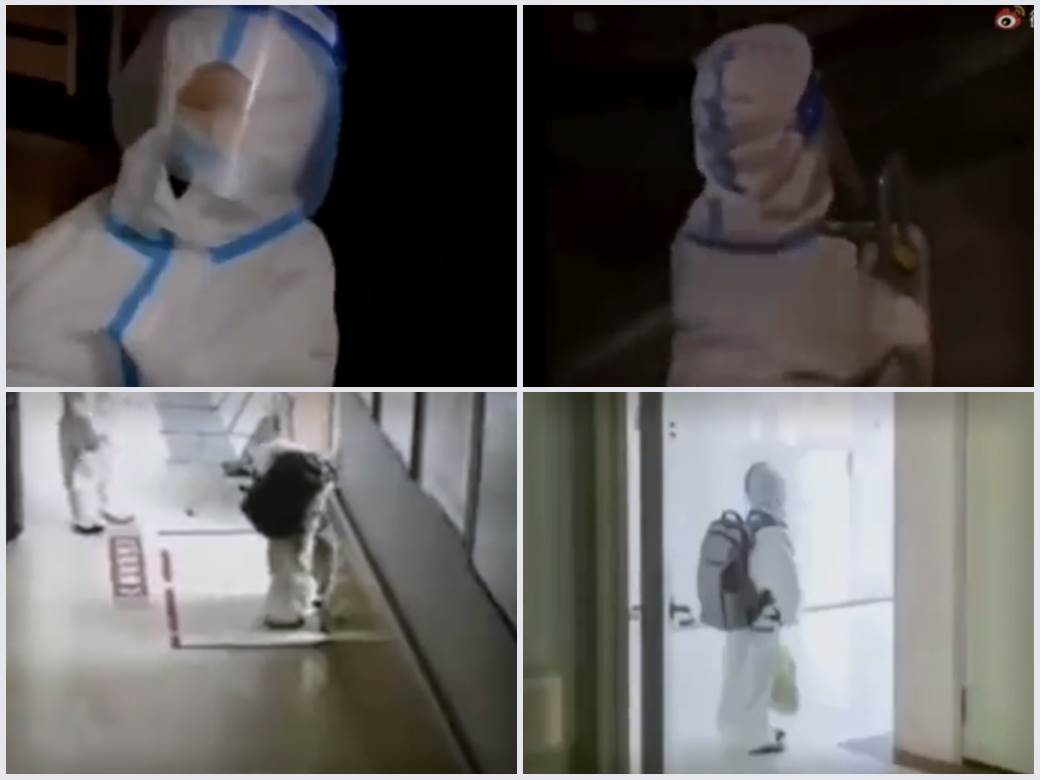  djecak iz kine u zastitnom odijelu 