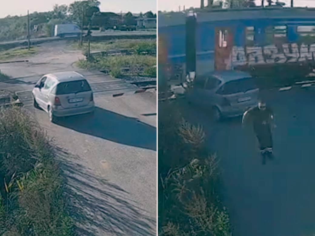  voz udario auto na pruzi 