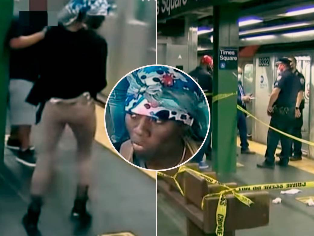  MIRNO SEDELA, A ONDA IZ SVE SNAGE GURNULA ŽENU NA VOZ! Užas u njujorškom metrou, od udarca joj odletela obuća (VIDEO) 