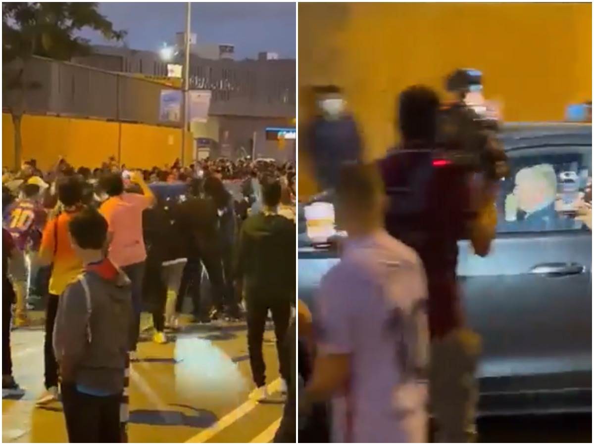  navijaci barselone vrijedjali kumana na parkingu 