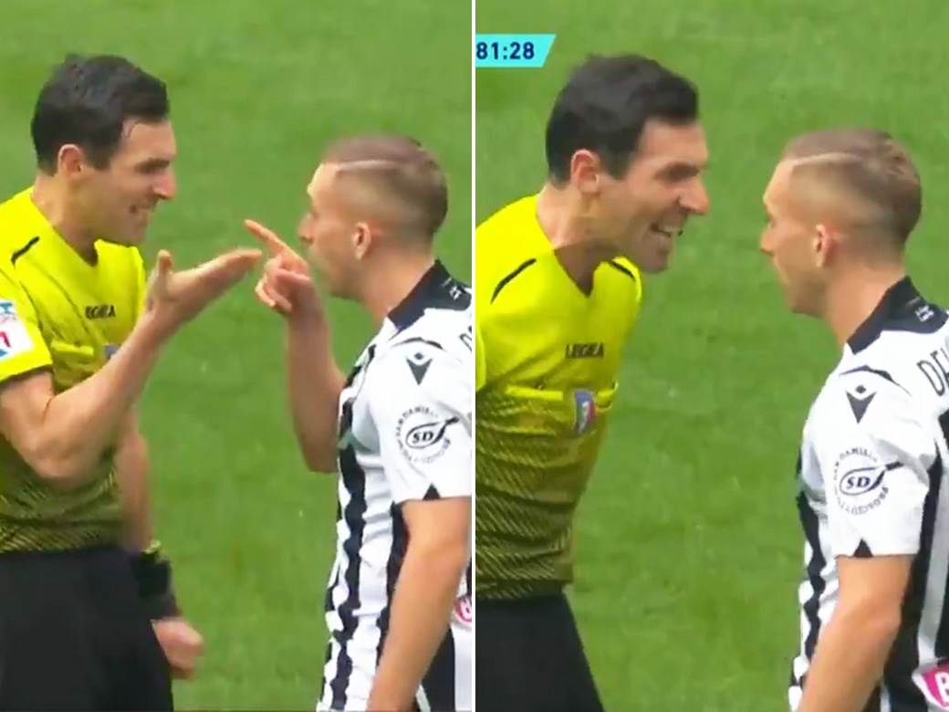  sudija se dere na igraca 