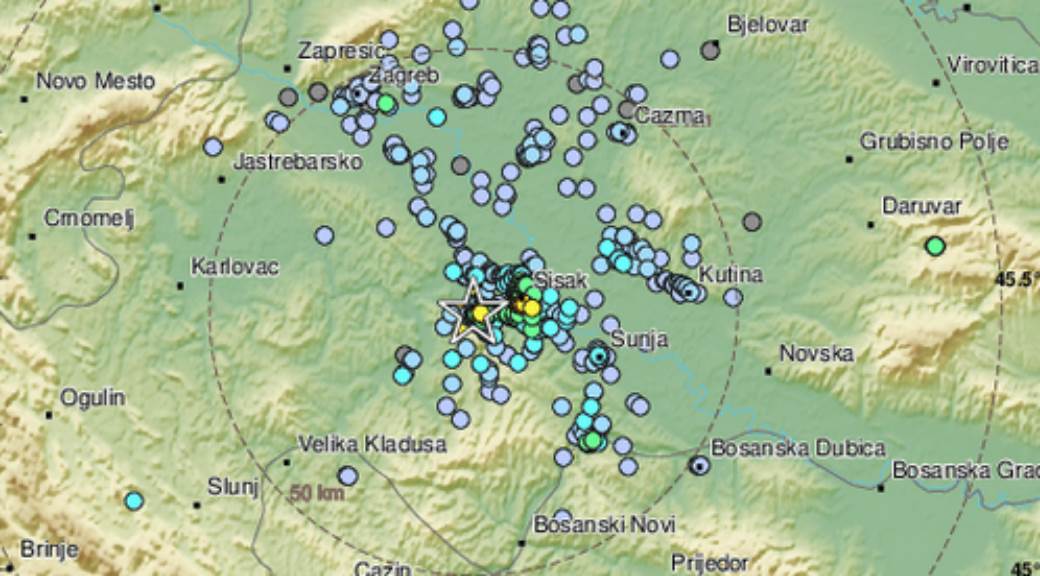  zemljotres hrvatska kod petrinja 