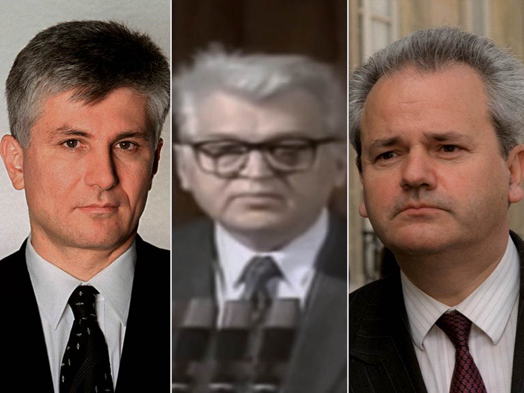  Dobrica Ćosić, Đinđić, Slobodan Milošević 