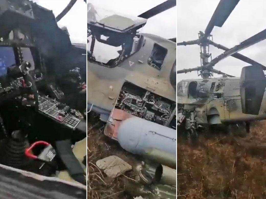  snimak oborenog ruskog helikoptera 