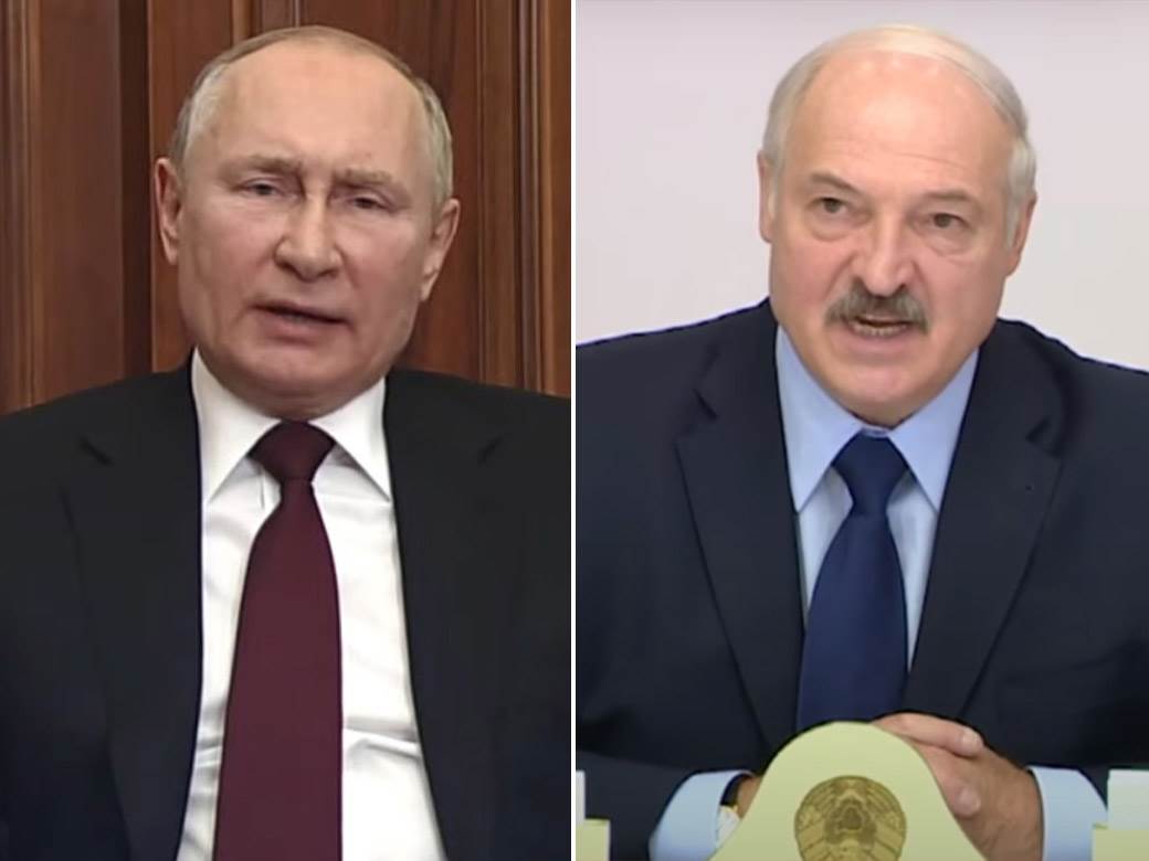  Vladimir Putin i Aleksandar Lukašenko razgovarali su u utorak o ratu u Ukrajini  