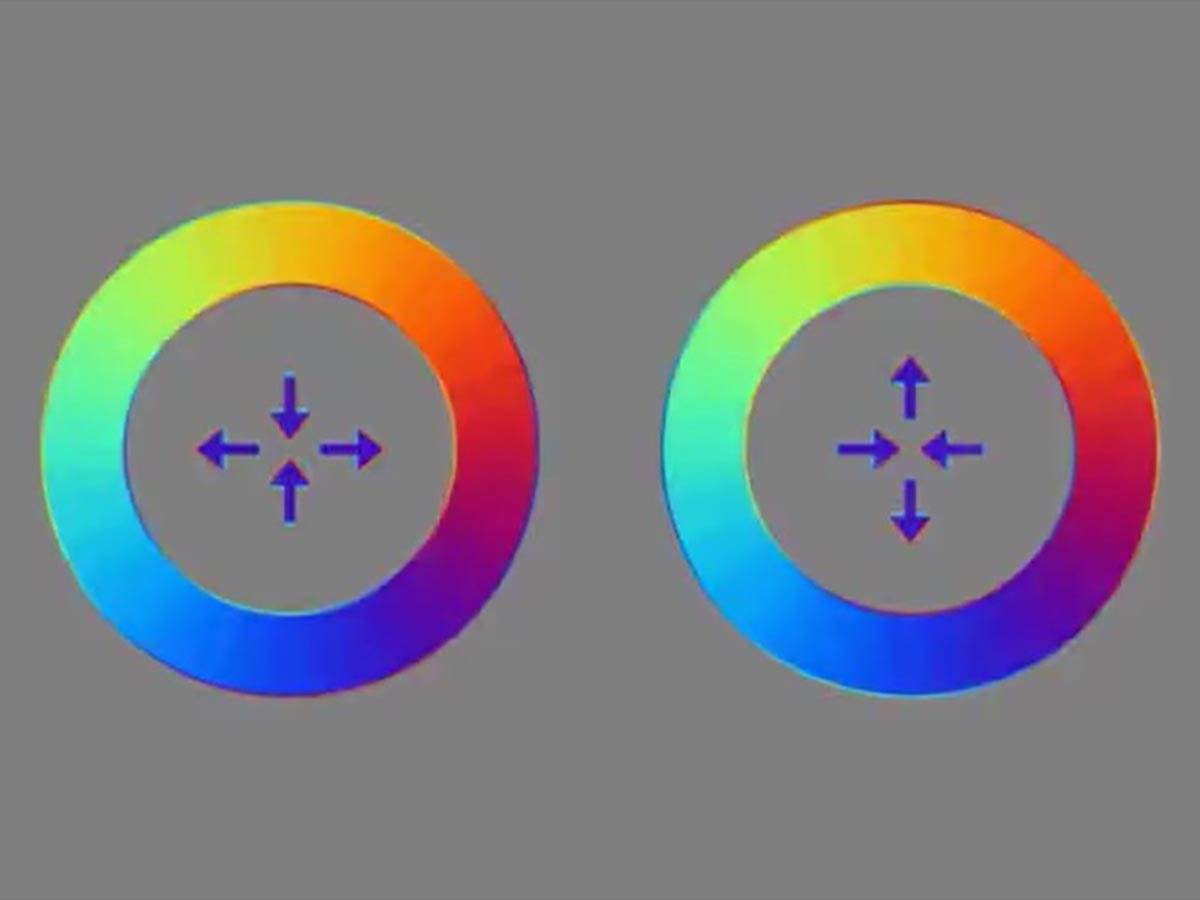  opticka iluzija sa krugovima i strelicama 