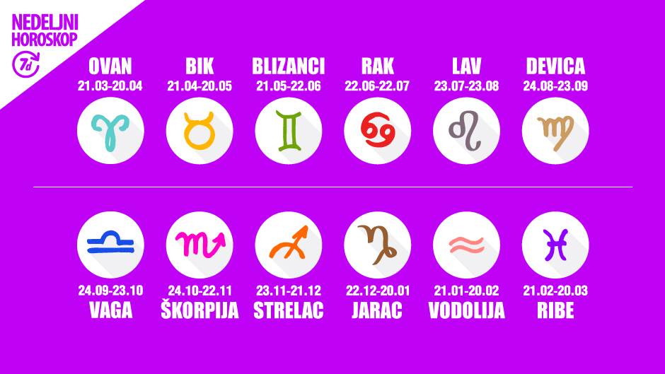  Nedjeljni horoskop od 25. 9. do 1. 10. 2017. 