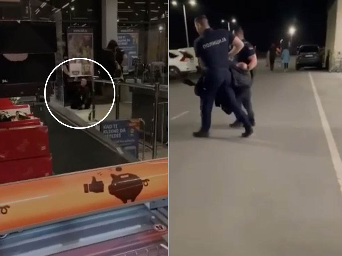  policija izvela pijanog popa iz lidla 