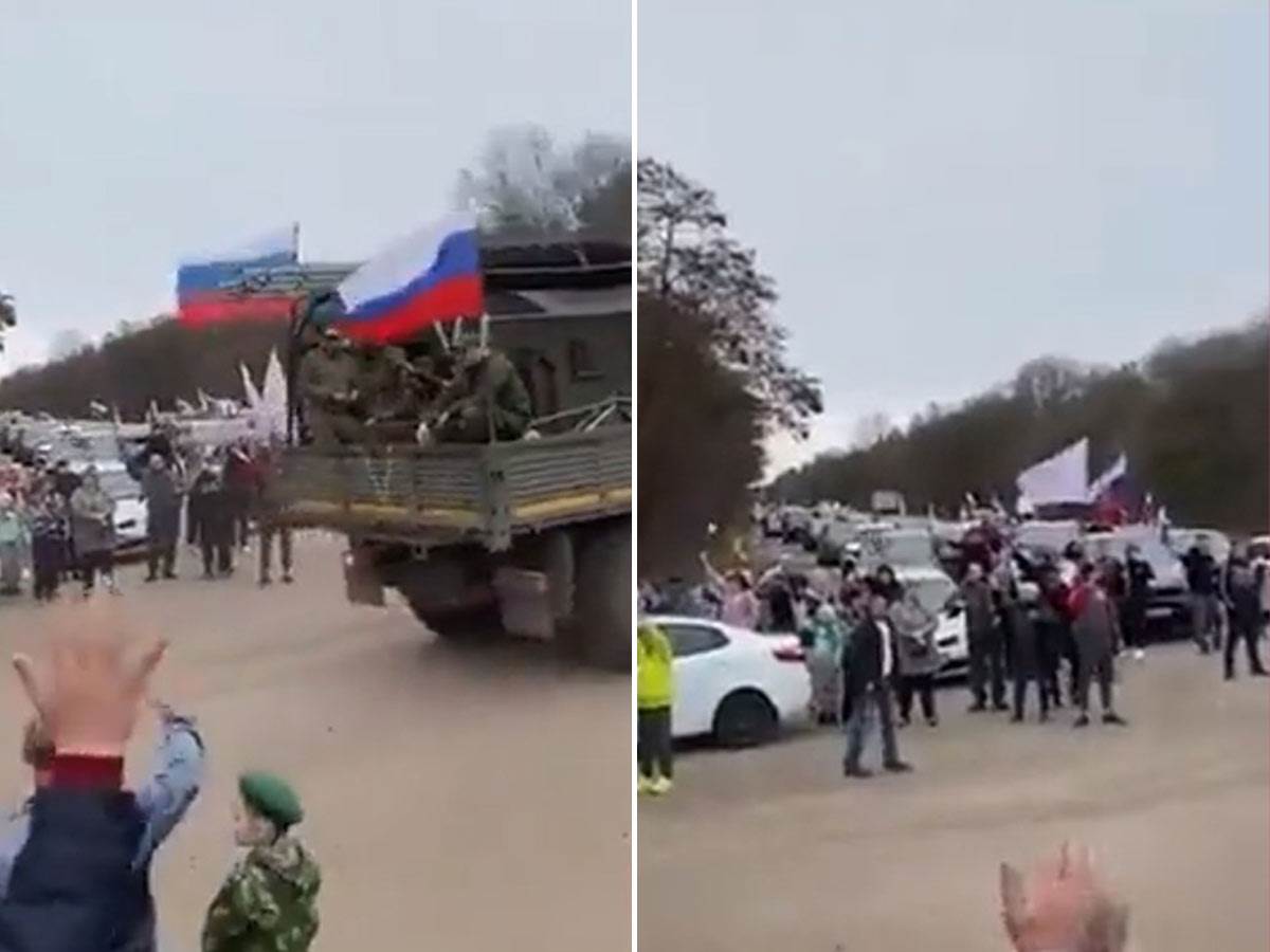   video na kome se ispraćaju ruski vojnici 