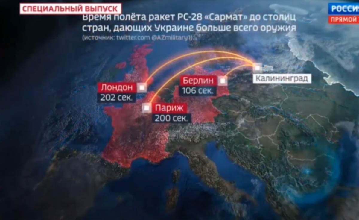  rusija prijeti zemljama koje naoruzavaju ukrajinu Satana 