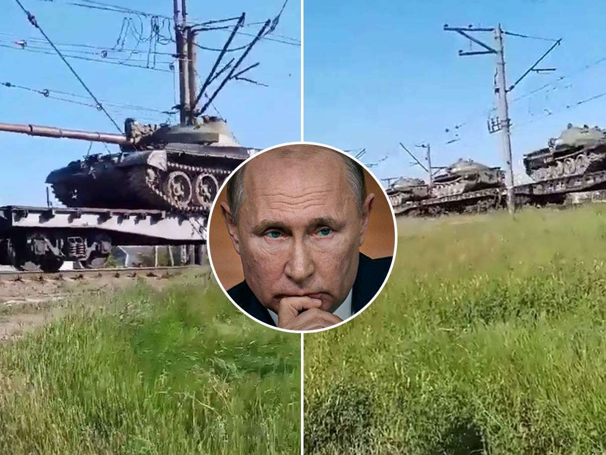  ruski tenkovi T62 ulaze u Ukrajinu 