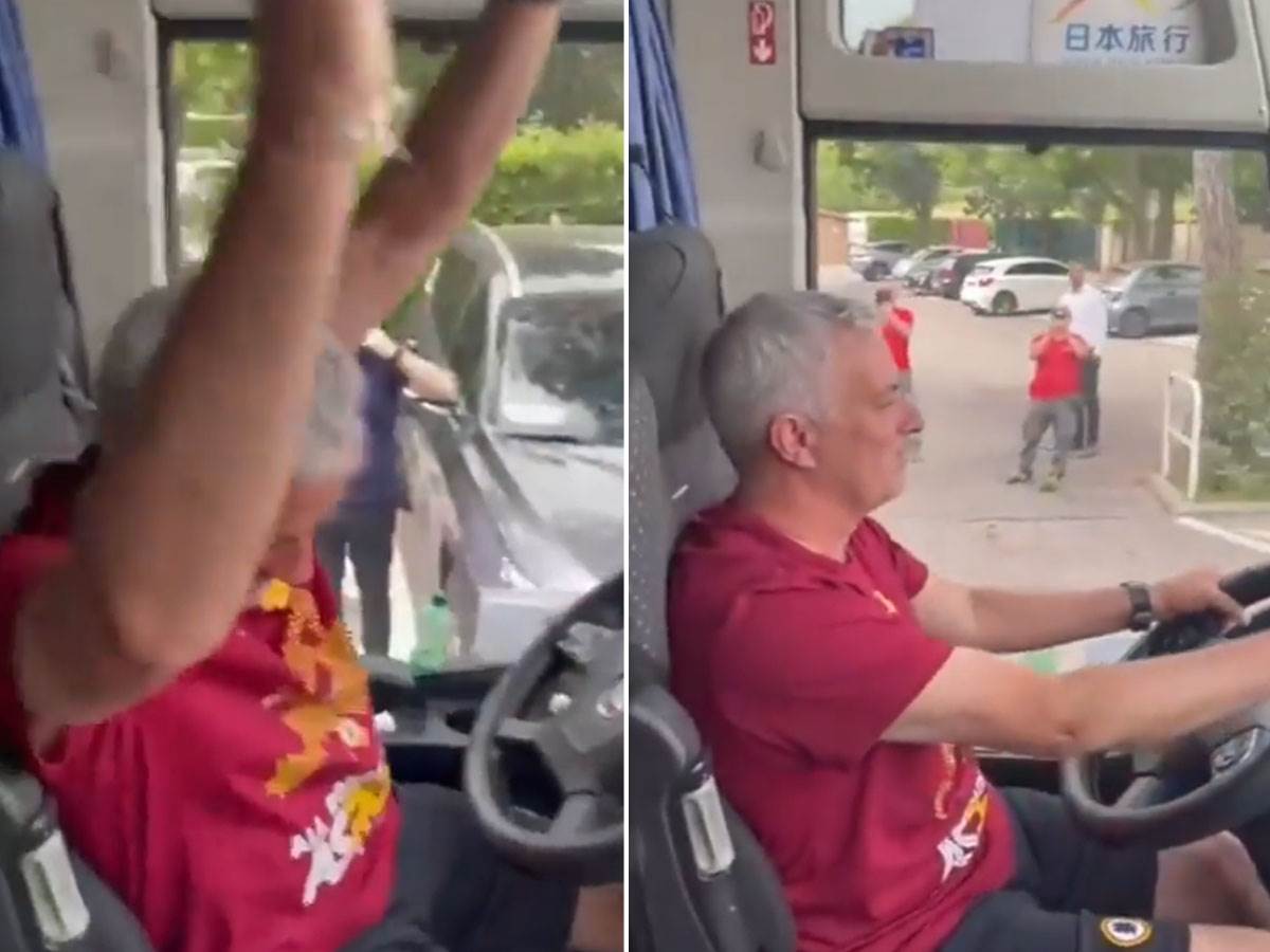 Žoze Murinjo vozi autobus video 