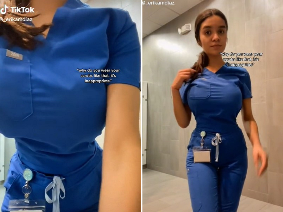  Medicinska sestra u uskoj uniformi 