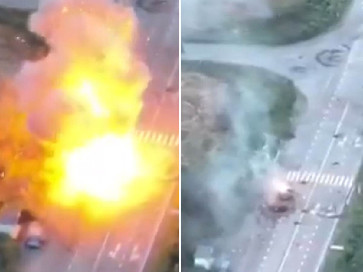  ukrajina uništila ruski tenk 