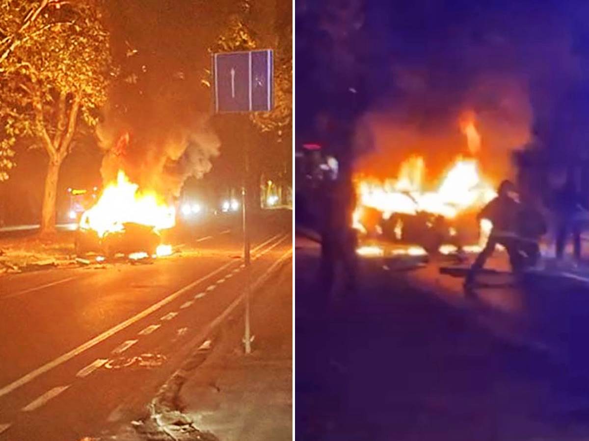  vozac izgorio u udesu u Beogradu 