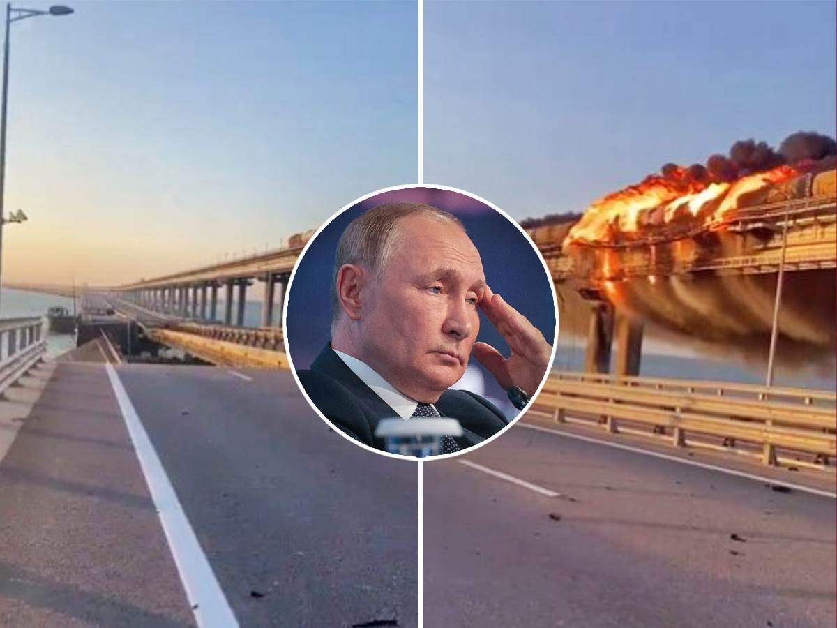  Eksplozija na Krimskom mostu, dio navodno već srušen, plamen guta ostatak! 