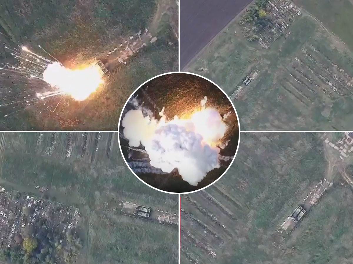  kruži snimak sukoba ruskog drona "Lancet" i ukrajinskog PVO sistema S-300  