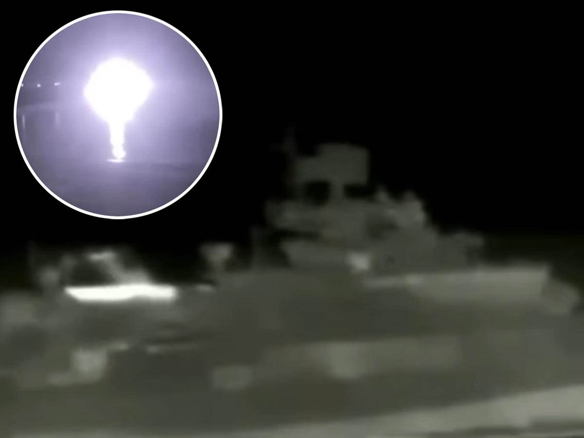  snimak napada na putinov glavni brod 