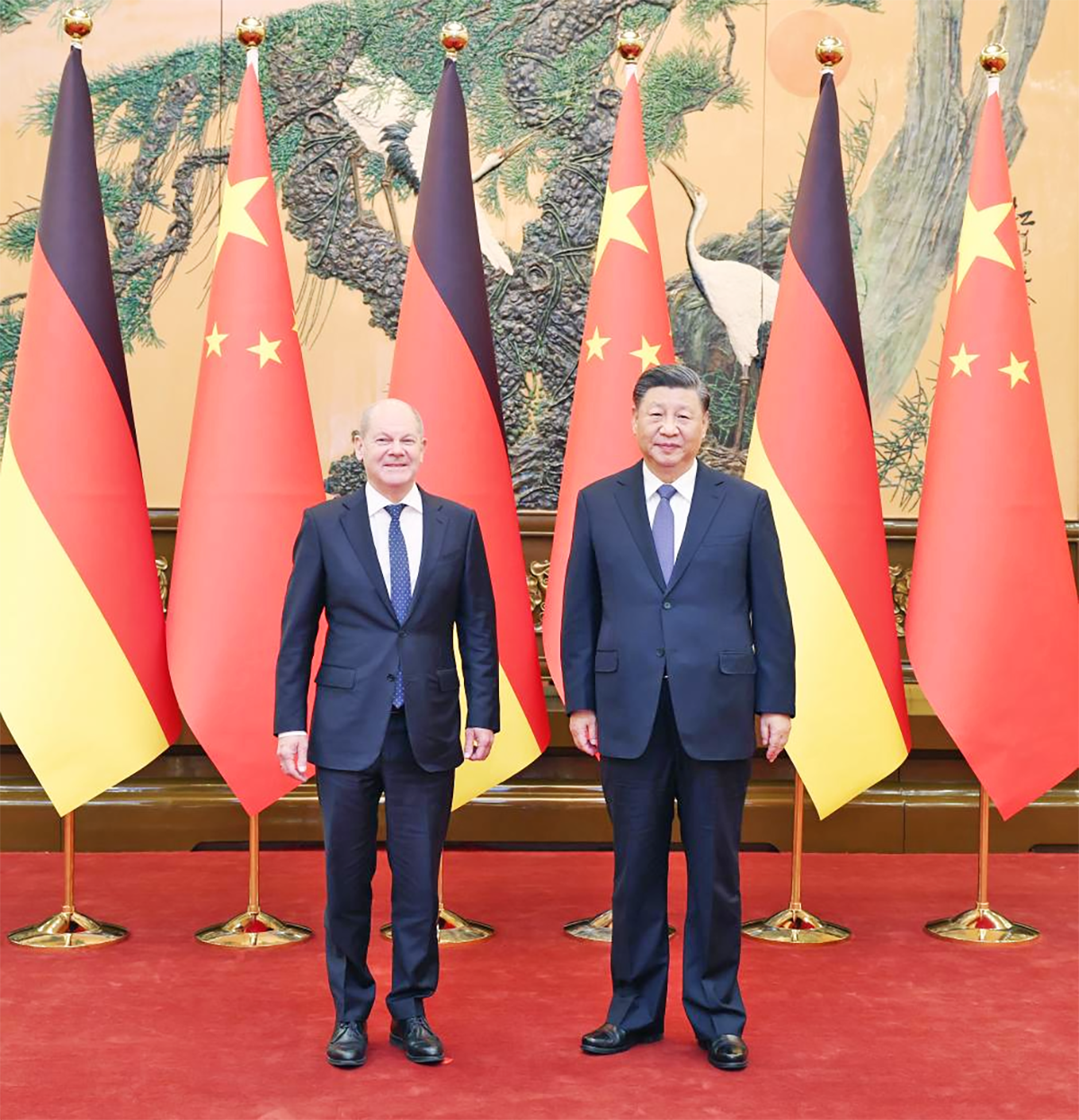  Njemački kancelar Olaf Šolc je bio u jednodnevoj posjeti predsjedniku Narodne Republike Kine Si Đinp 